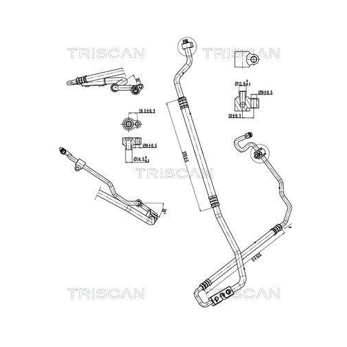 TRISCAN Hochdruck-/Niederdruckleitung, Klimaanlage 9010 16054