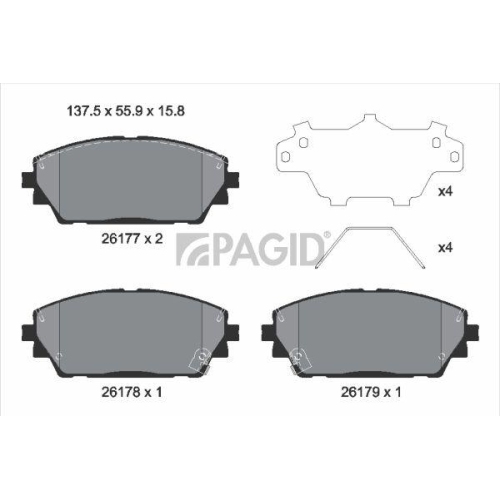 PAGID Bremsbelagsatz, Scheibenbremse T4190N