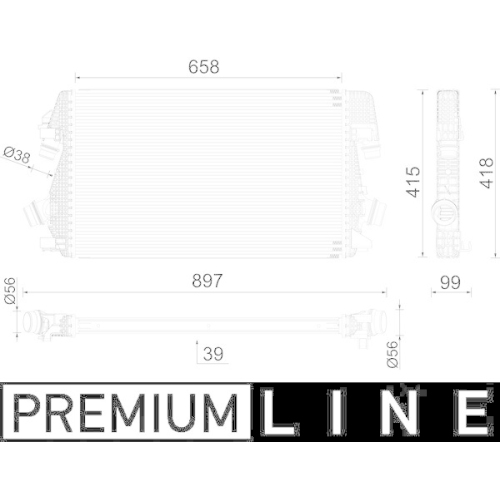 MAHLE Ladeluftk&uuml;hler BEHR *** PREMIUM LINE *** CI 625 000P