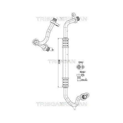 TRISCAN Hochdruck-/Niederdruckleitung, Klimaanlage 9010 28043