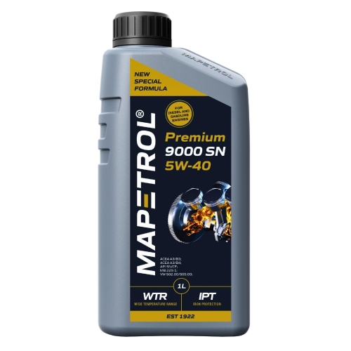 Motor&ouml;l Motoren&ouml;l Mapetrol Premium 9000 SN 5W-40 - 1 Liter Flasche MAP0027