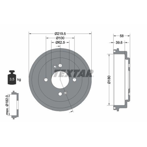 TEXTAR Bremstrommel 94044100