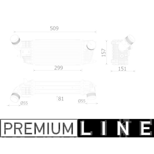 MAHLE Ladeluftk&uuml;hler BEHR *** PREMIUM LINE *** CI 613 000P