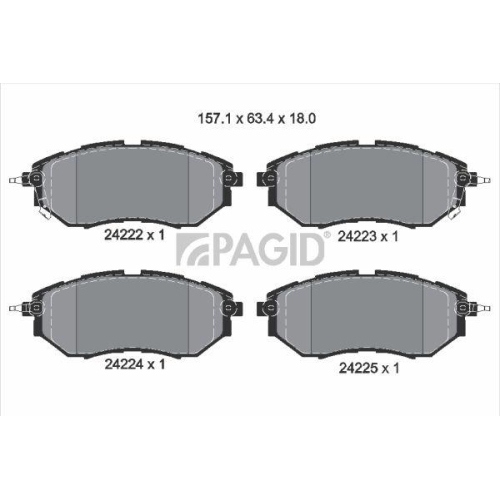 PAGID Bremsbelagsatz, Scheibenbremse T1518N