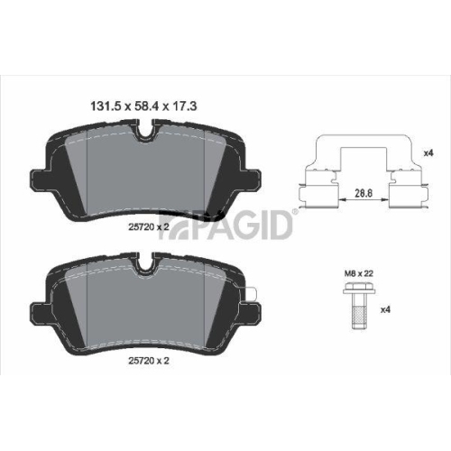 PAGID Bremsbelagsatz, Scheibenbremse T2242N