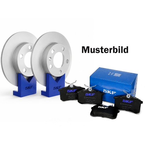 SKF Bremsensatz Bremsenset 2x Bremsscheiben+1x Bremsbelagsatz Hinten Hinterachse