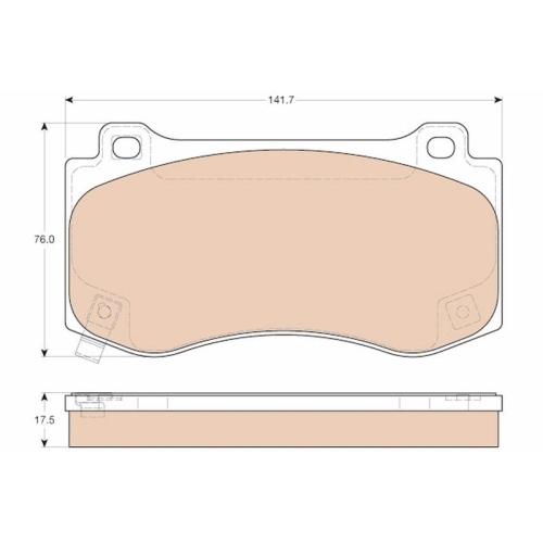 TRW Bremsbelagsatz, Scheibenbremse GDB4449
