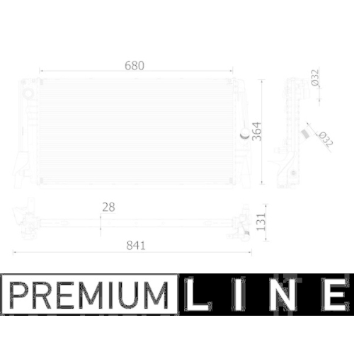 MAHLE Kühler, Motorkühlung BEHR *** PREMIUM LINE *** CR 2321 000P