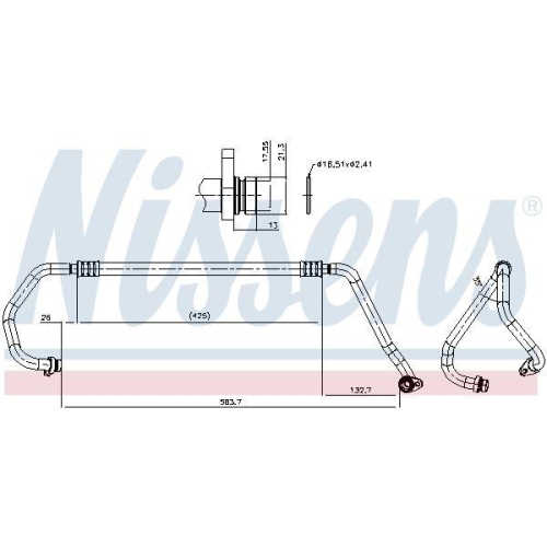NISSENS Niederdruckleitung, Klimaanlage ** FIRST FIT ** 847575