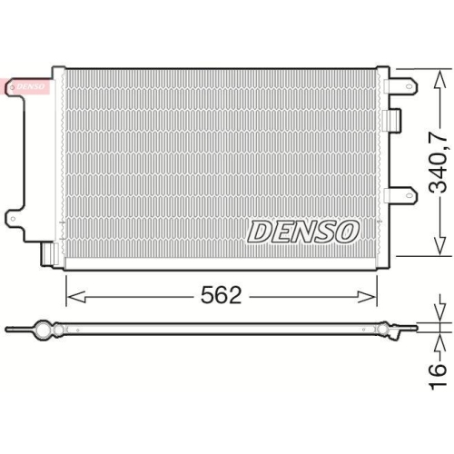 DENSO Kondensator, Klimaanlage DCN12003