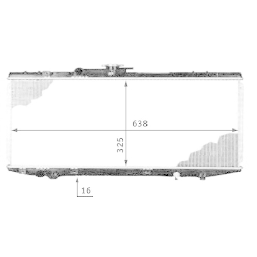 MAHLE Kühler, Motorkühlung BEHR CR 536 000S