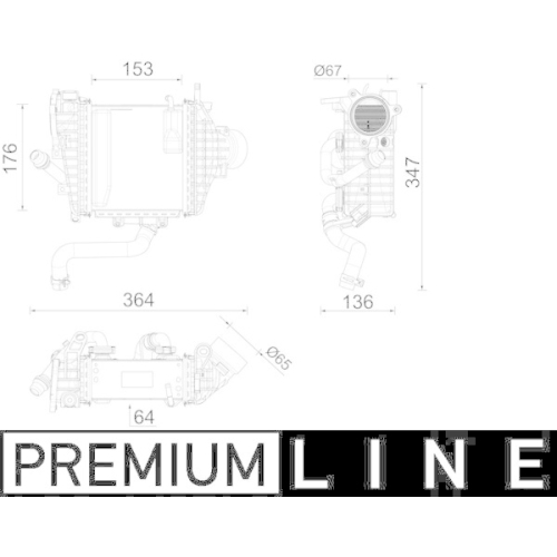 MAHLE Ladeluftkühler BEHR *** PREMIUM LINE *** CI 641 000P