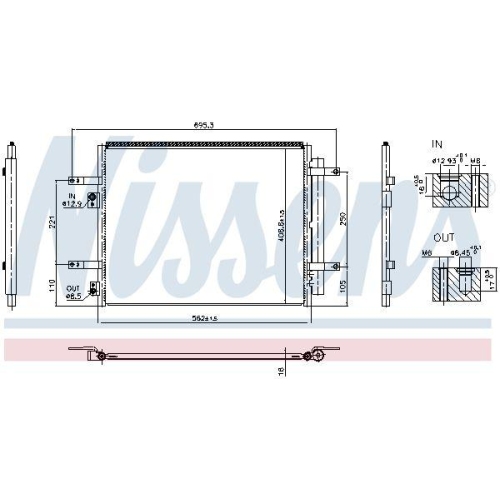 NISSENS Kondensator, Klimaanlage ** FIRST FIT ** 941004