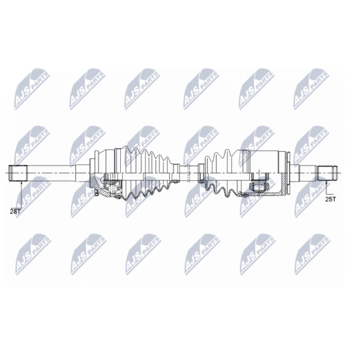NTY Antriebswelle NPW-MS-057