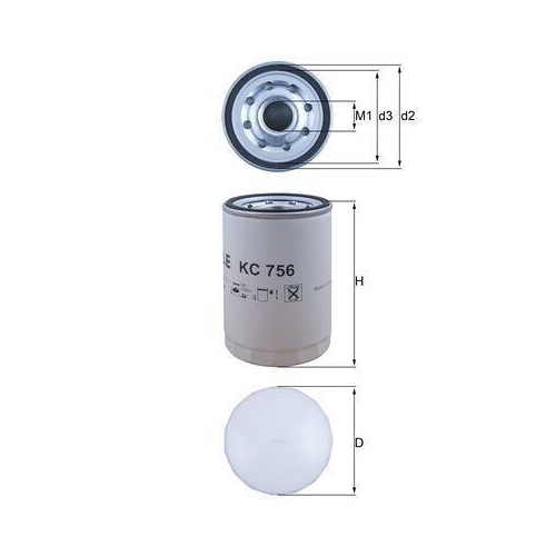 MAHLE Kraftstofffilter KC 756