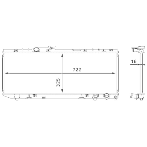 MAHLE Kühler, Motorkühlung BEHR CR 538 000S