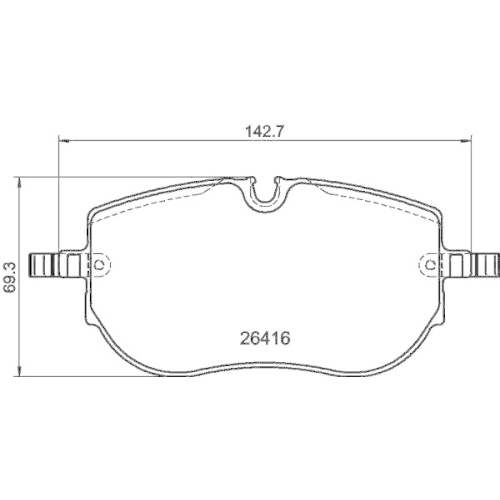 HELLA Bremsbelagsatz, Scheibenbremse 8DB 355 043-831
