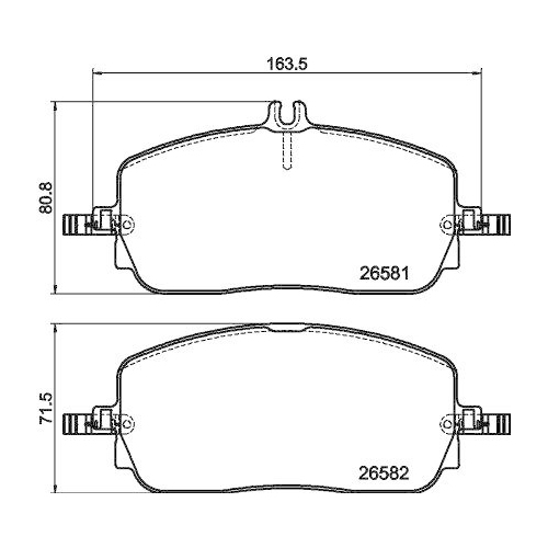 HELLA Bremsbelagsatz, Scheibenbremse 8DB 355 044-321