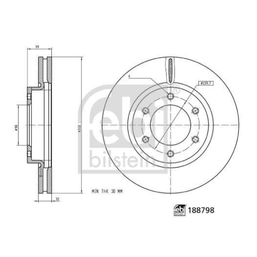 FEBI BILSTEIN Bremsscheibe 188798