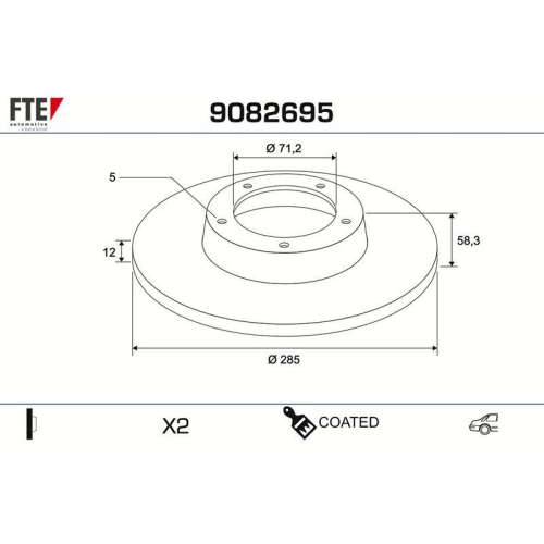 FTE Bremsscheibe COATED RANGE FTE 9082695