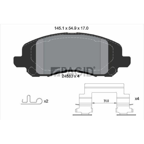 PAGID Bremsbelagsatz, Scheibenbremse T1719N