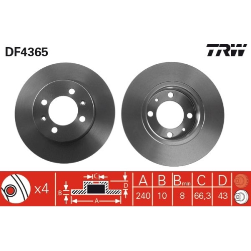 TRW Bremsscheibe DF4365