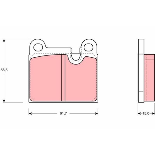 TRW Bremsbelagsatz, Scheibenbremse GDB919