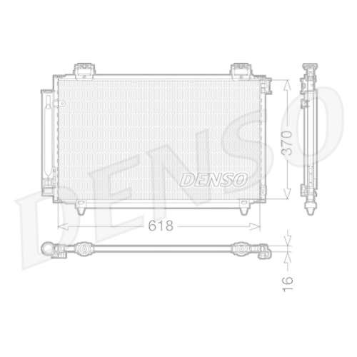 DENSO Kondensator, Klimaanlage DCN50016