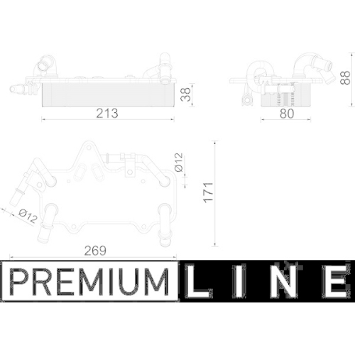 MAHLE Ölkühler, Automatikgetriebe BEHR *** PREMIUM LINE *** CLC 283 000P
