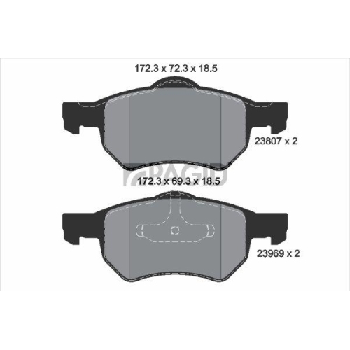 PAGID Bremsbelagsatz, Scheibenbremse T1381N