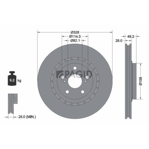 PAGID Bremsscheibe 55594NHC