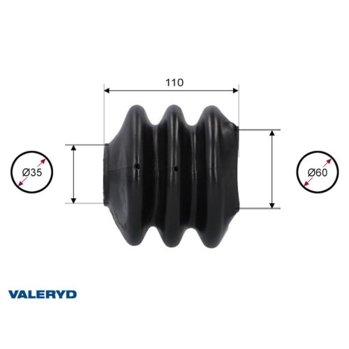 Faltenbalg Westfalia WAE 1202 35/60 L=110 Anh&auml;nger Valeryd 2238005