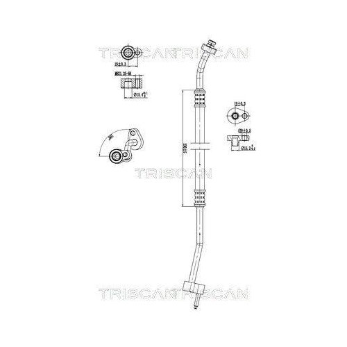 TRISCAN Hochdruck-/Niederdruckleitung, Klimaanlage 9010 16042