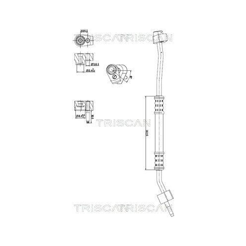 TRISCAN Hochdruck-/Niederdruckleitung, Klimaanlage 9010 16057