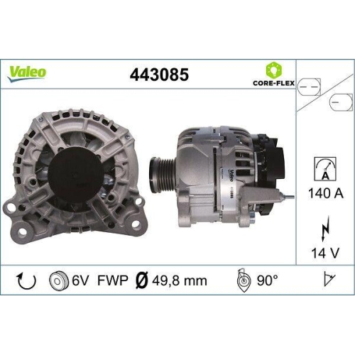 VALEO Generator VALEO CORE-FLEX 443085