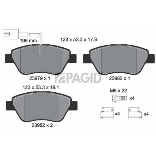 PAGID Bremsbelagsatz, Scheibenbremse T1648N