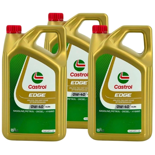 Motor&ouml;l Castrol Edge 0W-40 A3/B4 VW MB 229.5 BMW Longlife RN 15 Liter 15F6B7