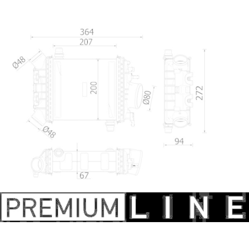 MAHLE Ladeluftkühler BEHR *** PREMIUM LINE *** CI 547 000P