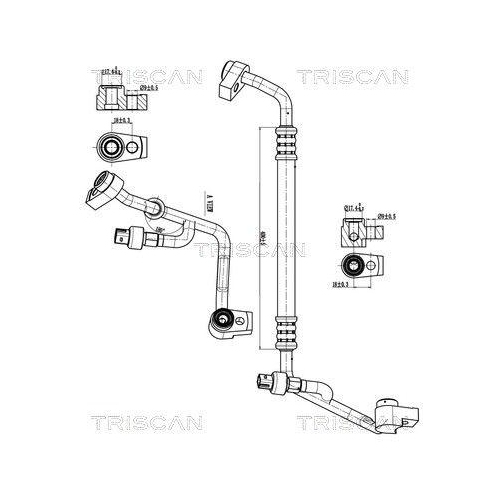 TRISCAN Hochdruck-/Niederdruckleitung, Klimaanlage 9010 16059