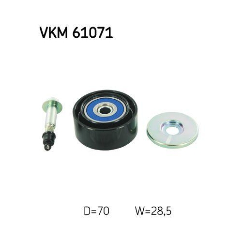 SKF Umlenk-/F&uuml;hrungsrolle, Keilrippenriemen VKM 61071