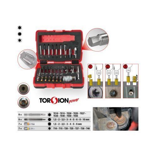 KS Tools Spezial-Schrauben-Ausdreher-Satz 1/4" - 1/2", 34tlg. 150.7060