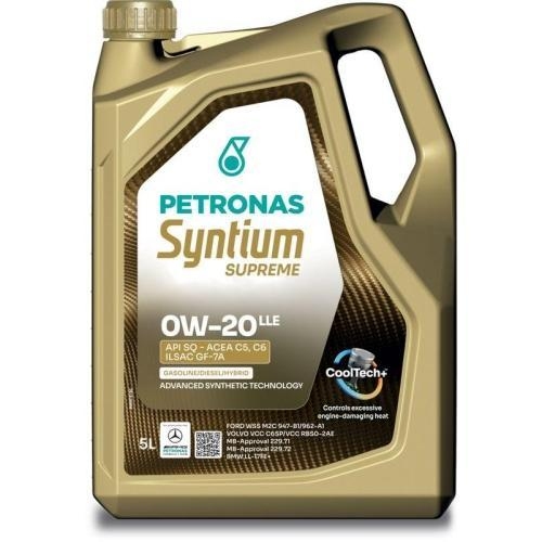 Motor&ouml;l Motoren&ouml;l Petronas Syntium Supreme 0W-20 LLE 5 Liter 70867M12EU