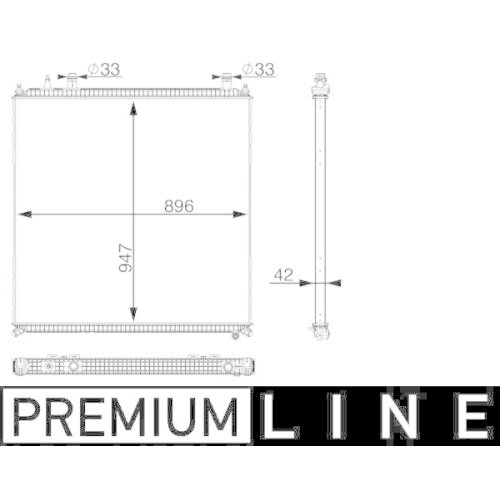 MAHLE Niedertemperaturk&uuml;hler, Ladeluftk&uuml;hler BEHR *** PREMIUM LINE *** CIR 11 000P