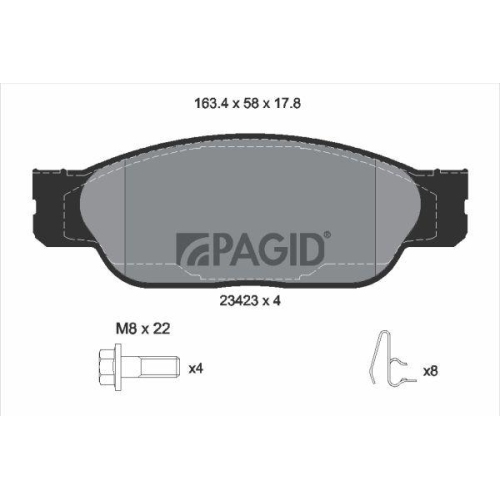 PAGID Bremsbelagsatz, Scheibenbremse T5132N