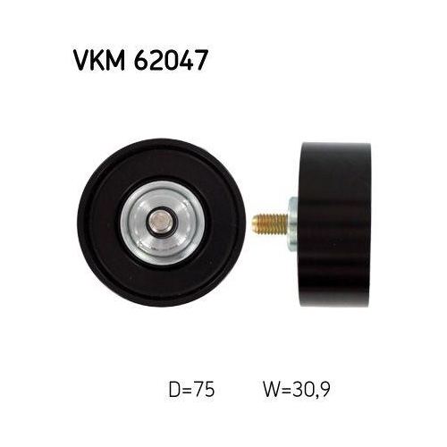 SKF Umlenk-/F&uuml;hrungsrolle, Keilrippenriemen VKM 62047