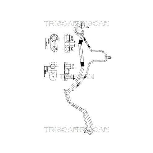 TRISCAN Hochdruck-/Niederdruckleitung, Klimaanlage 9010 24008