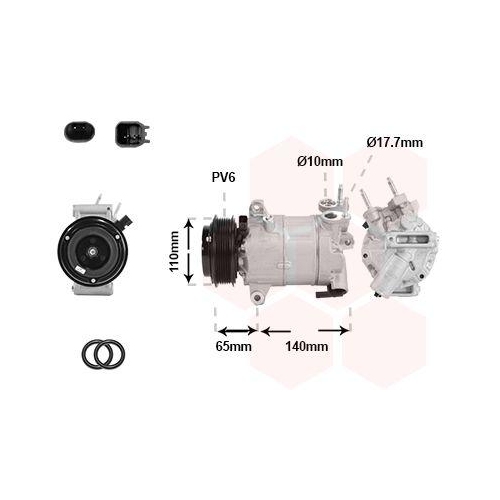 VAN WEZEL Kompressor, Klimaanlage 1801K732