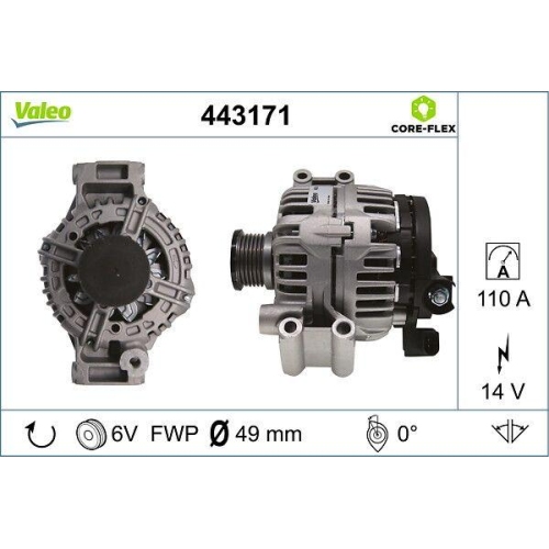 VALEO Generator VALEO CORE-FLEX 443171
