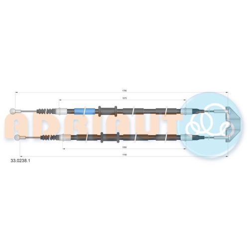 ADRIAUTO Seilzug, Feststellbremse 33.0238.1