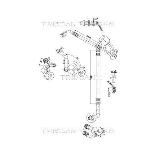 TRISCAN Hochdruck-/Niederdruckleitung, Klimaanlage 9010 24009